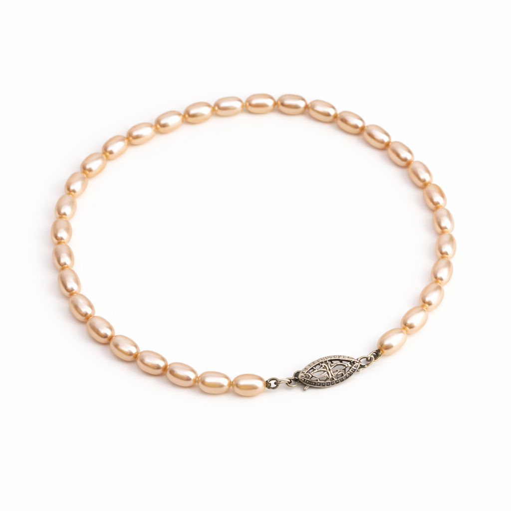 Sterling Silver Freshwater Pink Pearl Bracelet 19cm #69530