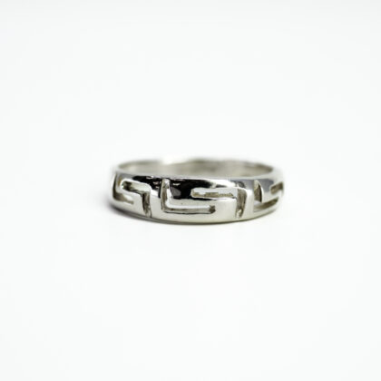 Sterling Silver Geometric Pattern Ring #67490