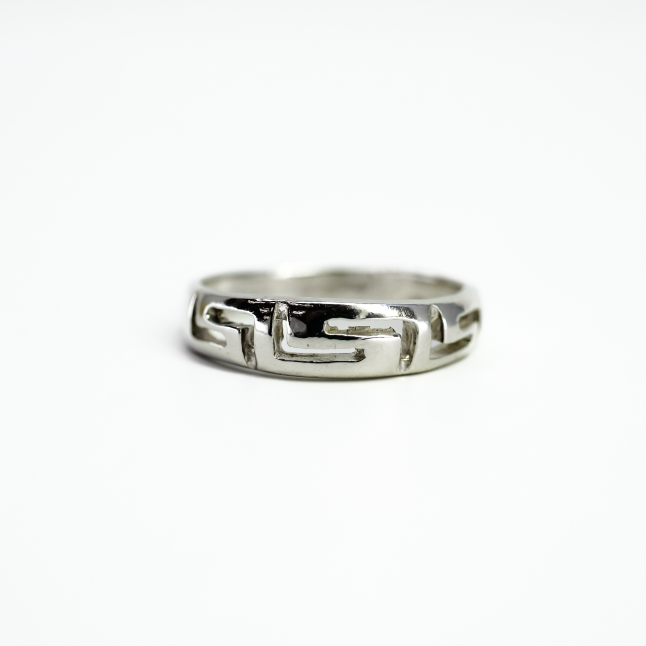 Sterling Silver Geometric Pattern Ring #67490