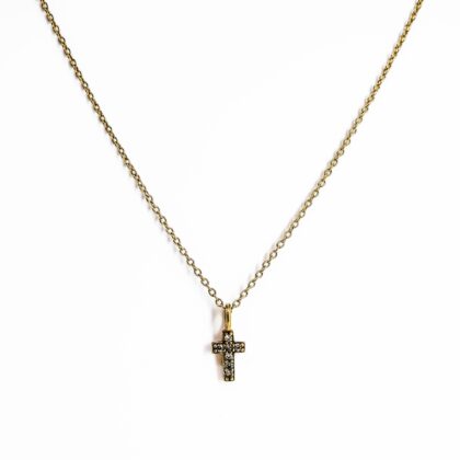 Monty's Sterling Silver Gold Plated Cross Necklace #68988