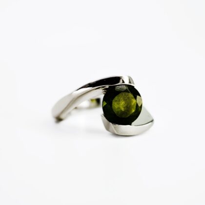 Monty's Sterling Silver Green Stone Ring #69546