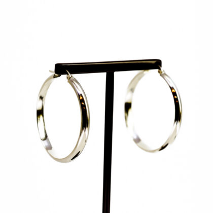 Sterling Silver Large Hoop Earrings 36mm #69545