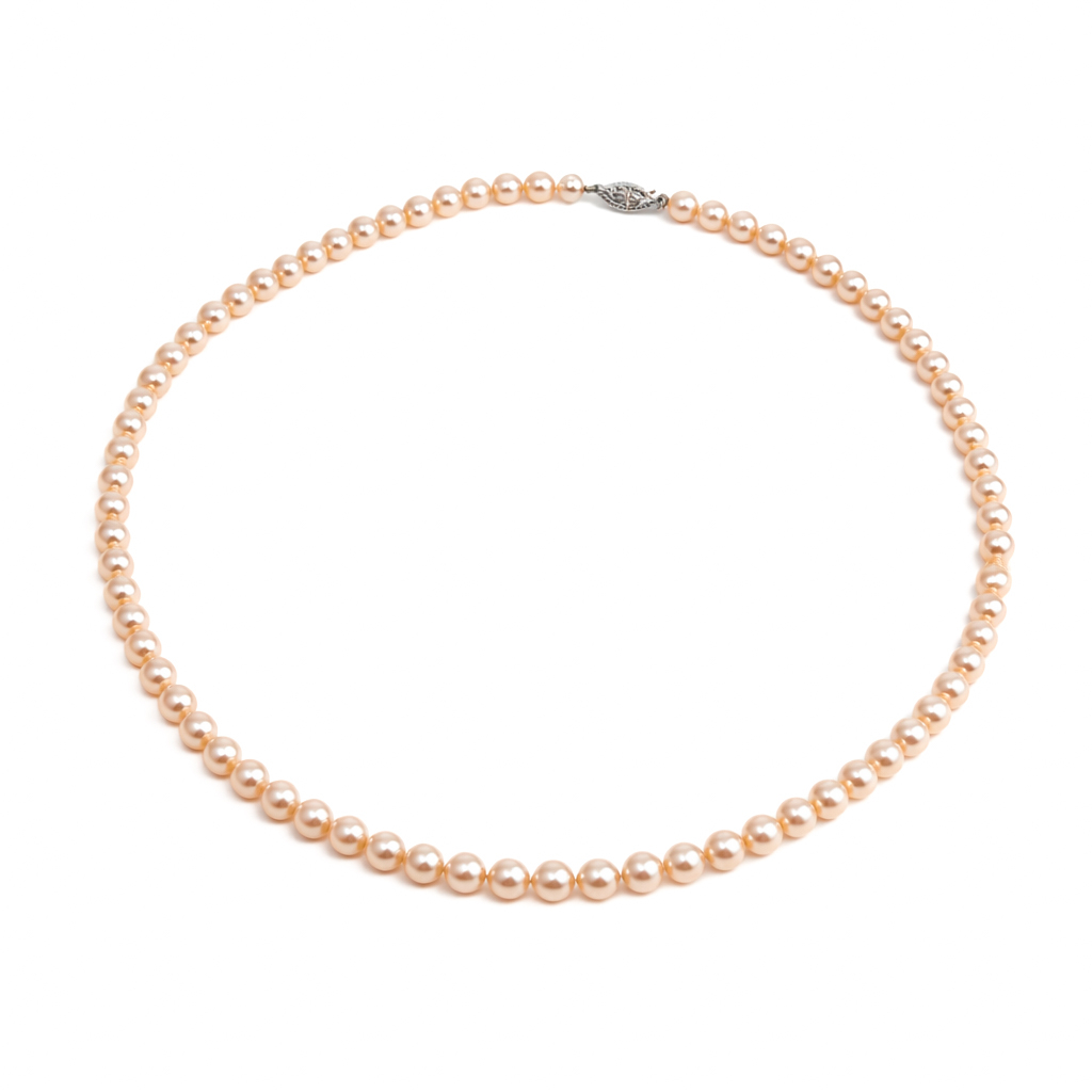 Sterling Silver Pink Freshwater Pearl Necklace 42cm #69529