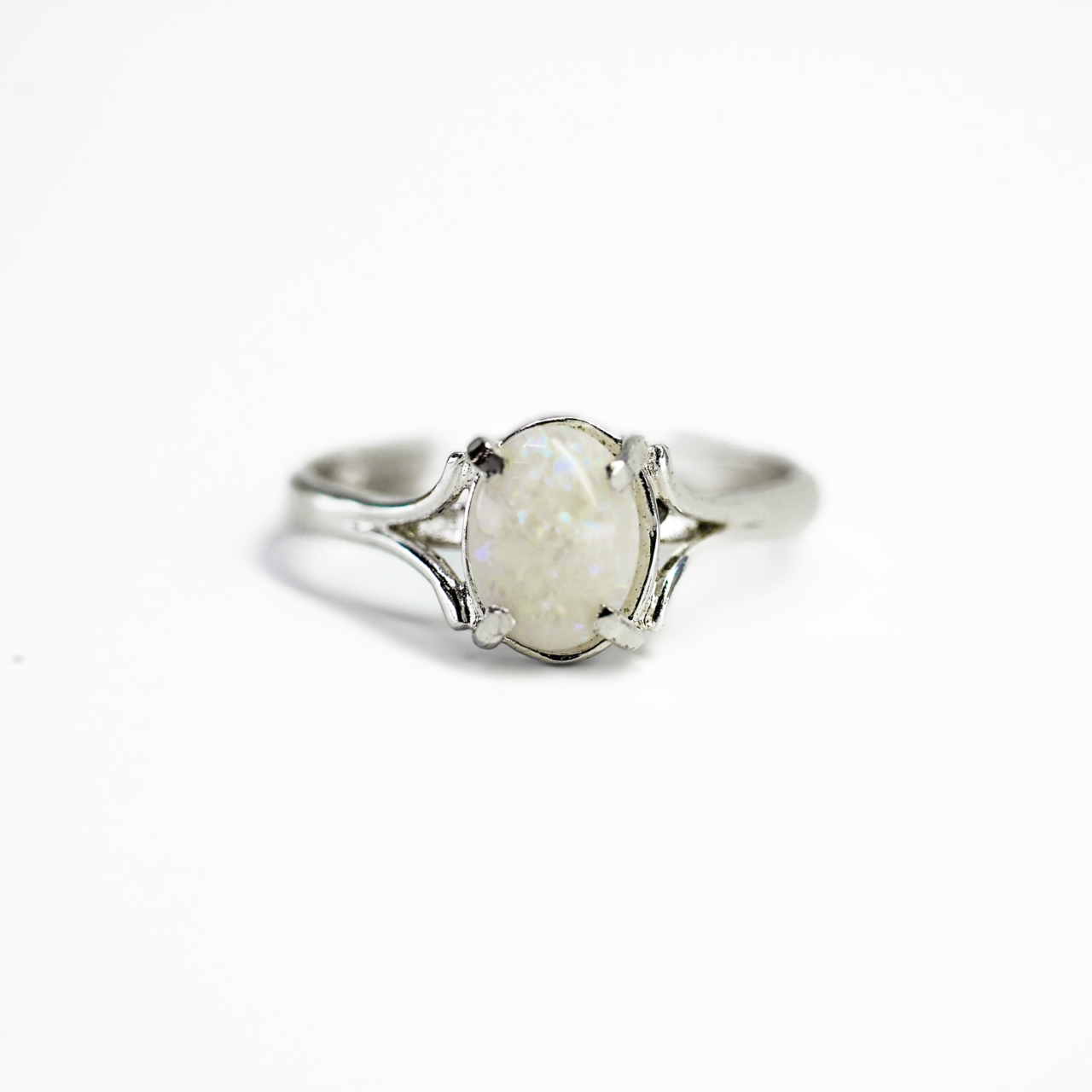 Sterling Silver Solid Opal Ring #68053