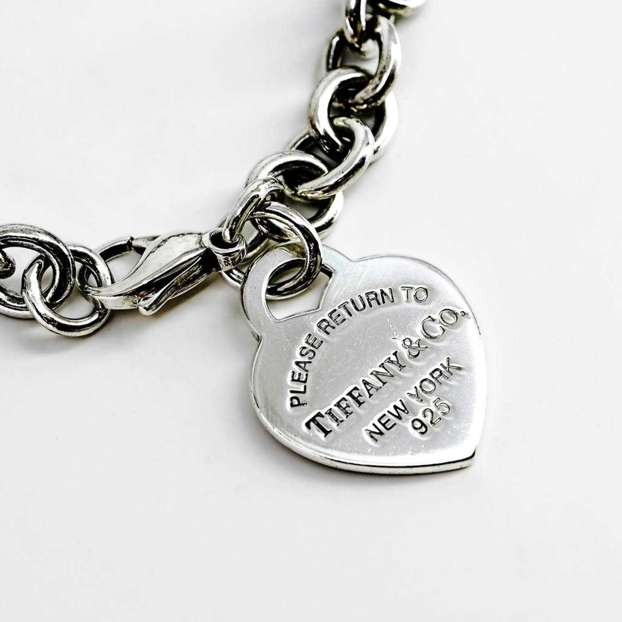 Tiffany & Co. Return To Tiffany Heart Tag Charm Bracelet Sterling Silver 19cm #69699 - Image 2