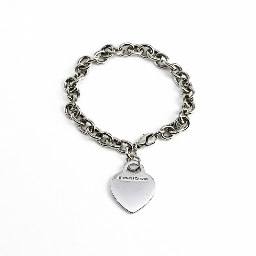 Tiffany & Co. Return To Tiffany Heart Tag Charm Bracelet Sterling Silver 19cm #69699 - Image 5
