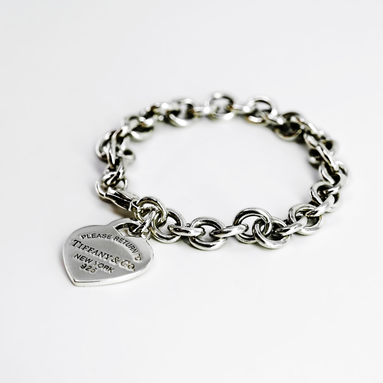 Tiffany & Co. Return To Tiffany Heart Tag Charm Bracelet Sterling Silver 19cm #69699 - Image 4