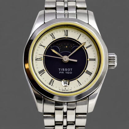 Monty's Tissot PR100 Moonphase Ladies 25mm Watch Sapphire Crystal #68279