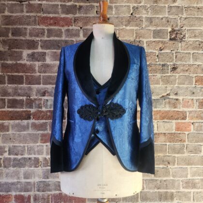 Urbana Coastal Ceremony Suit Jacket & Vest Paris Blue Size 50 #69189