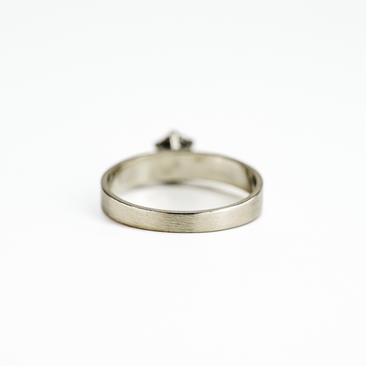 Vintage 18ct White Gold Diamond Ring Size M Hallmarked 750 #1058 - Image 8