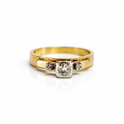 Monty's Vintage 18ct Yellow Gold Diamond Ring Size I #c808829