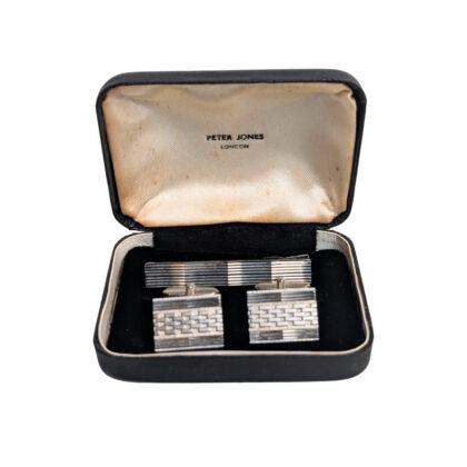 Monty's Vintage Peter Jones London Stainless Steel Cufflinks & Tie Clip Set #66845