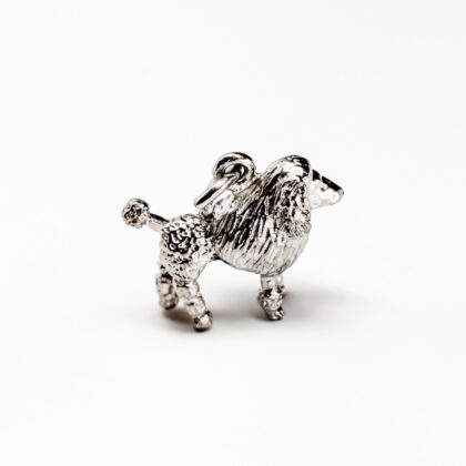 Vintage Sterling Silver Poodle Dog Charm Pendant #9635-16