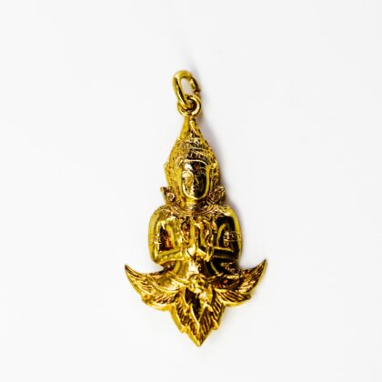 18ct Yellow Gold Buddha Pendant Charm 37mm #69378-6