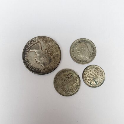 Monty's 1962 Florin coin, 2 x 1950/51 sixpence and 1959 Threepence #69887