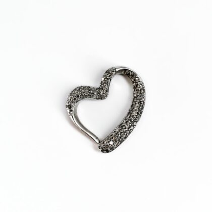 9ct White Gold 0.60ct Diamond Heart Pendant #38126