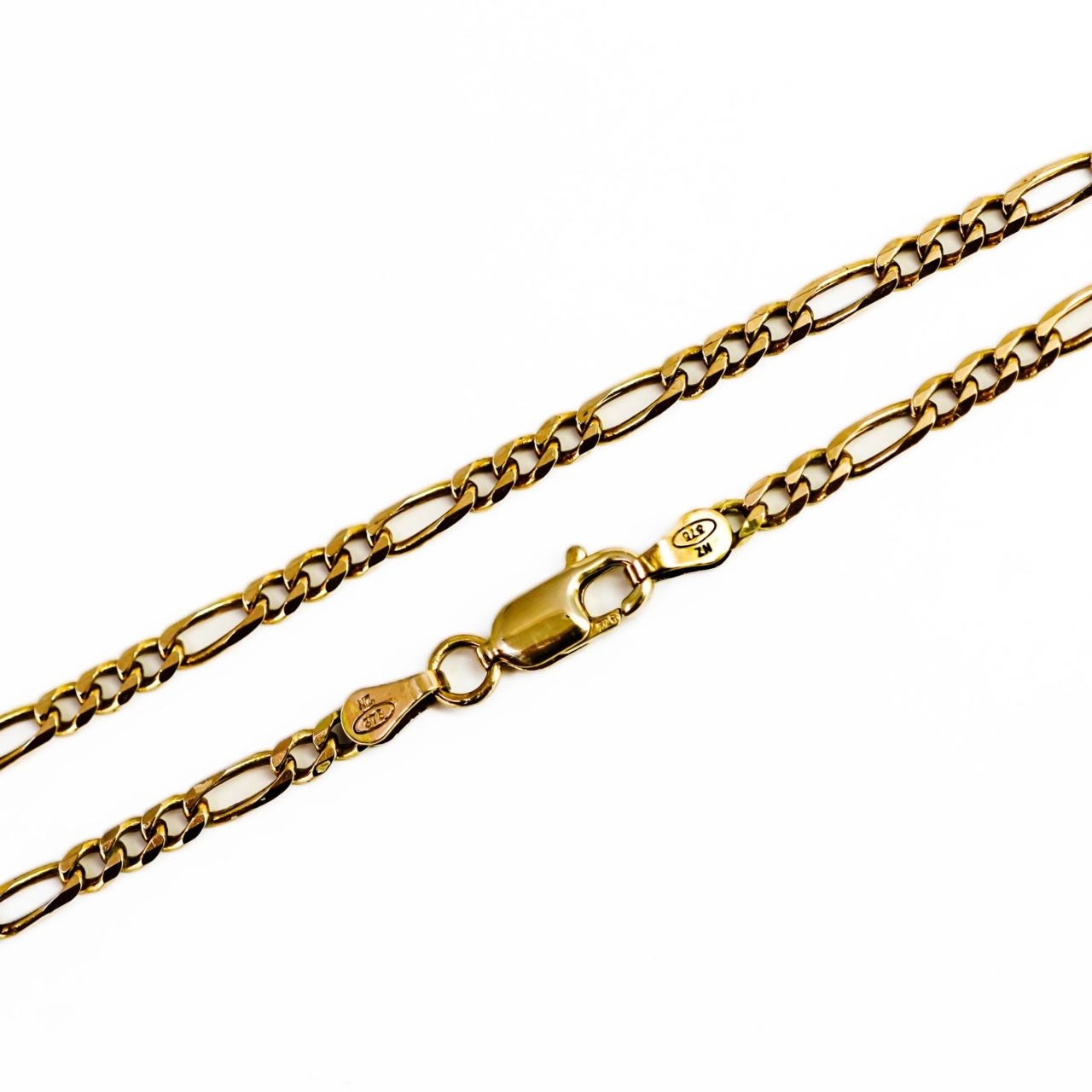 9ct Yellow Gold Figaro Link Chain Necklace 46cm #69653 9ct Yellow Gold Figaro Link Chain Necklace 46cm #69653 - Image 3