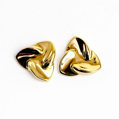 9ct Yellow Gold Large Knot Earrings #69466