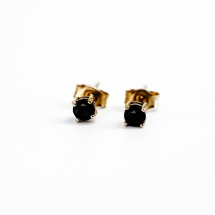 9ct Yellow Gold Sapphire Stud Earrings #69590