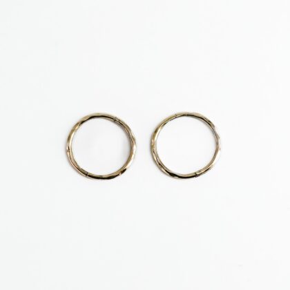 9ct Yellow Gold Sleeper Hoop Earrings 14mm 0.7g #69790