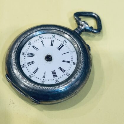 Antique 800 Silver Pocket Watch 31.3mm - For Parts #69983-17