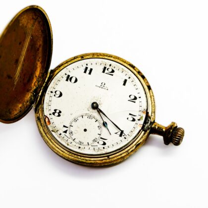 Antique Omega Gold Plated Pocket Watch 50.5mm For Parts #59545