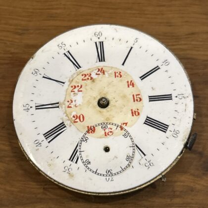 Antique Pocket Watch Movement & Dial 41mm - For Parts #69983-10