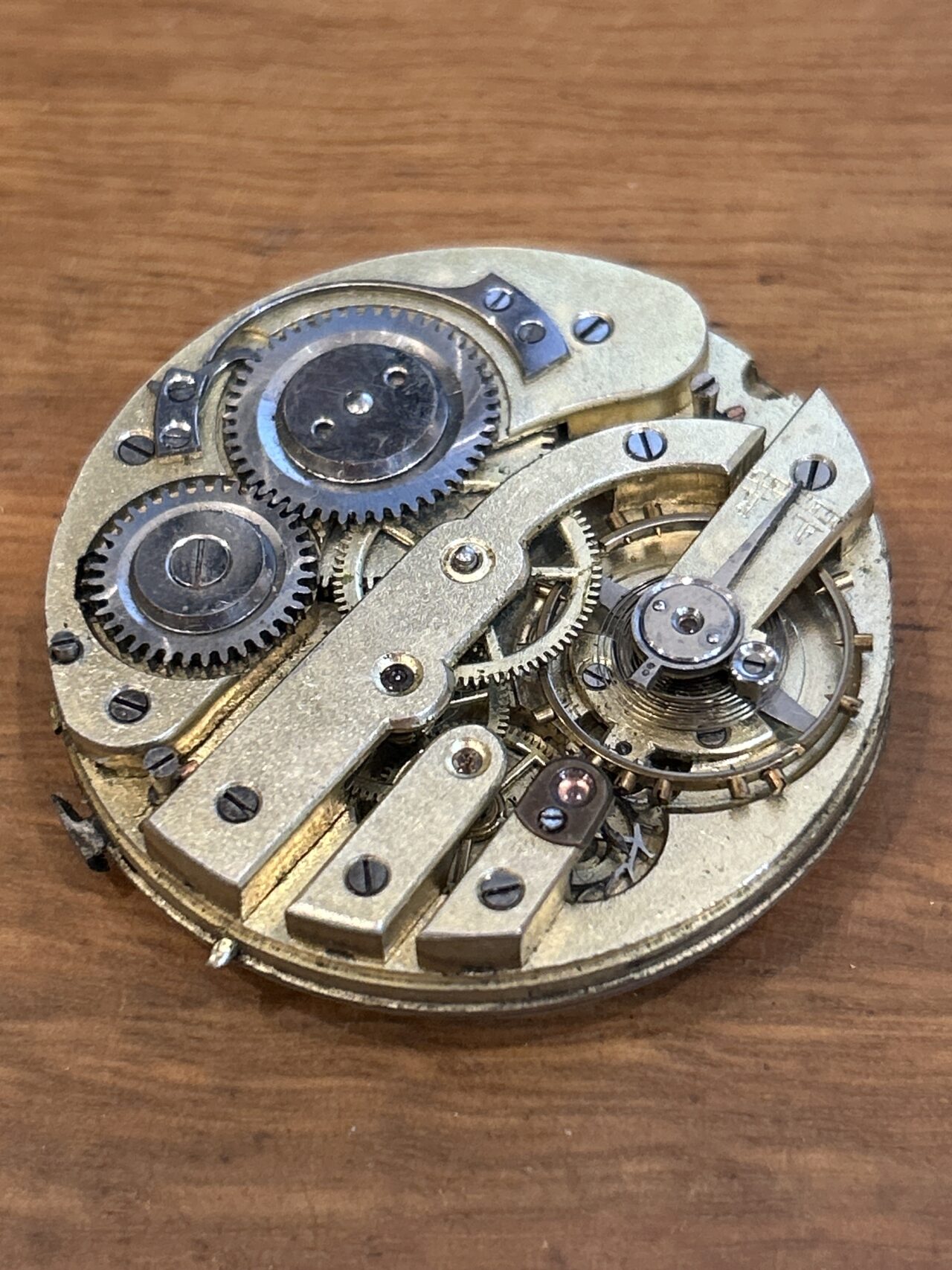 Antique Pocket Watch Movement & Dial 41mm - For Parts #69983-10 - Monty's