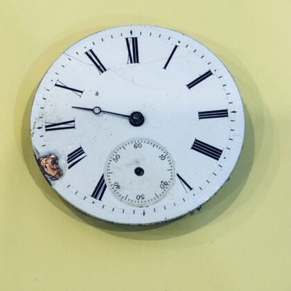 Antique Pocket Watch Movement & Dial 41mm - For Parts #69983-11