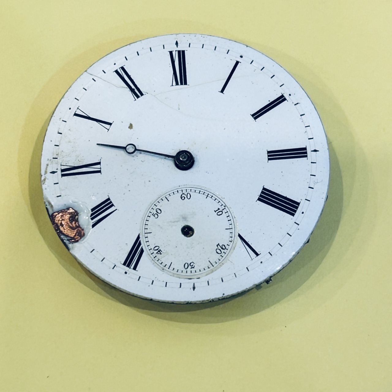 Antique Pocket Watch Movement & Dial 41mm - For Parts #69983-11 - Monty's