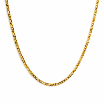Gold-Plated Curb Link Chain Necklace 5.2mm Wide #69771