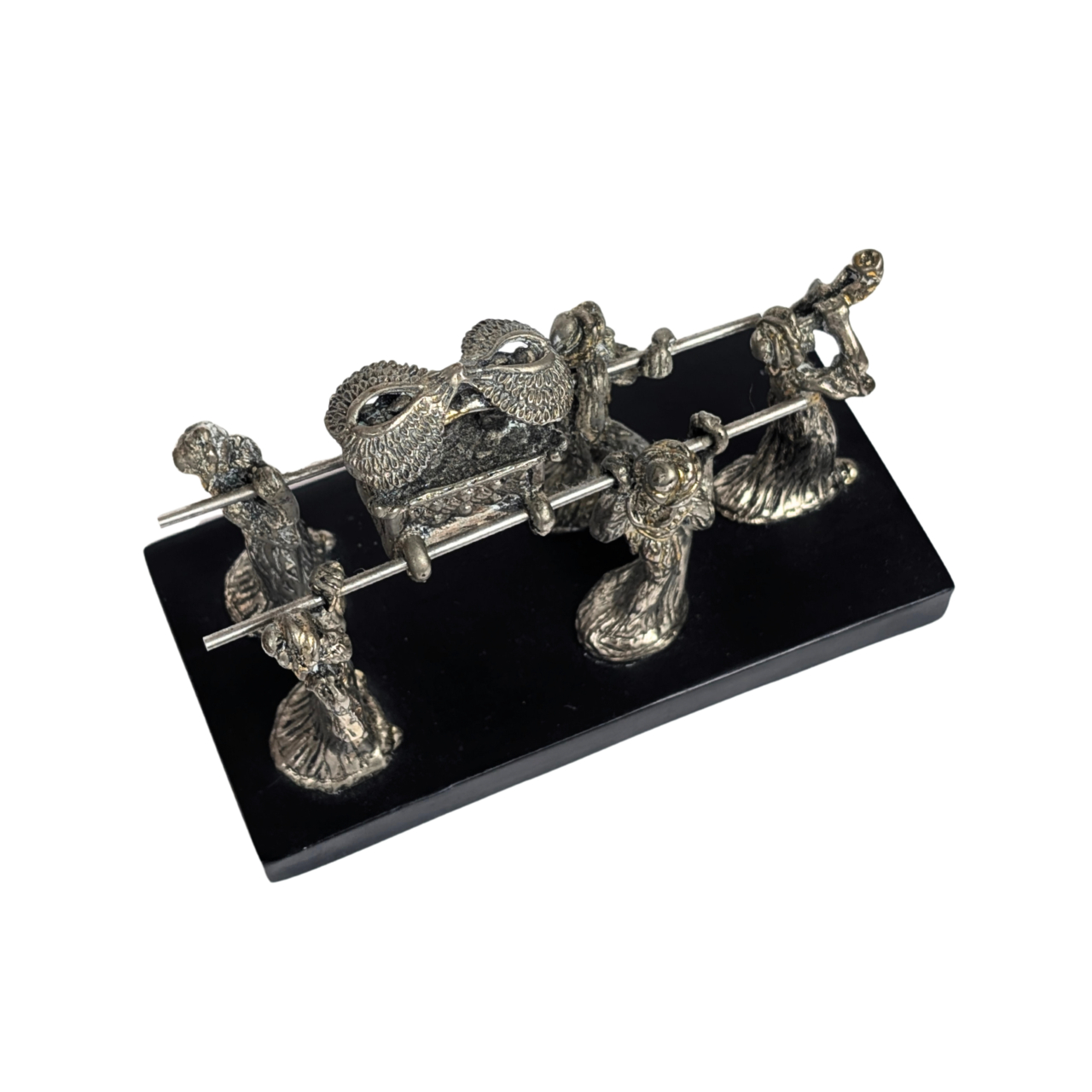 Karshi Jerusalem Arc Of Covenant Figurine Silver Plated Display Piece #70076 Karshi Jerusalem Arc Of Covenant Figurine Silver Plated Display Piece #70076 - Image 3