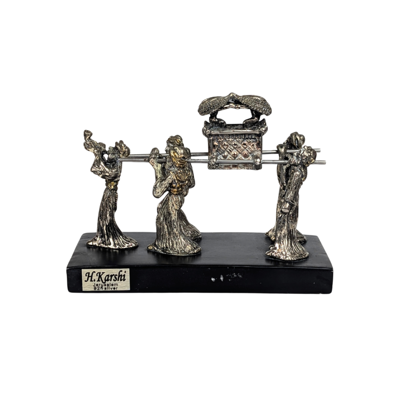 Karshi Jerusalem Arc Of Covenant Figurine Silver Plated Display Piece #70076 Karshi Jerusalem Arc Of Covenant Figurine Silver Plated Display Piece #70076 - Image 2