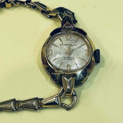 Ladies Peerless Gold-Plated Vintage Manual Watch 17mm For Parts #69822