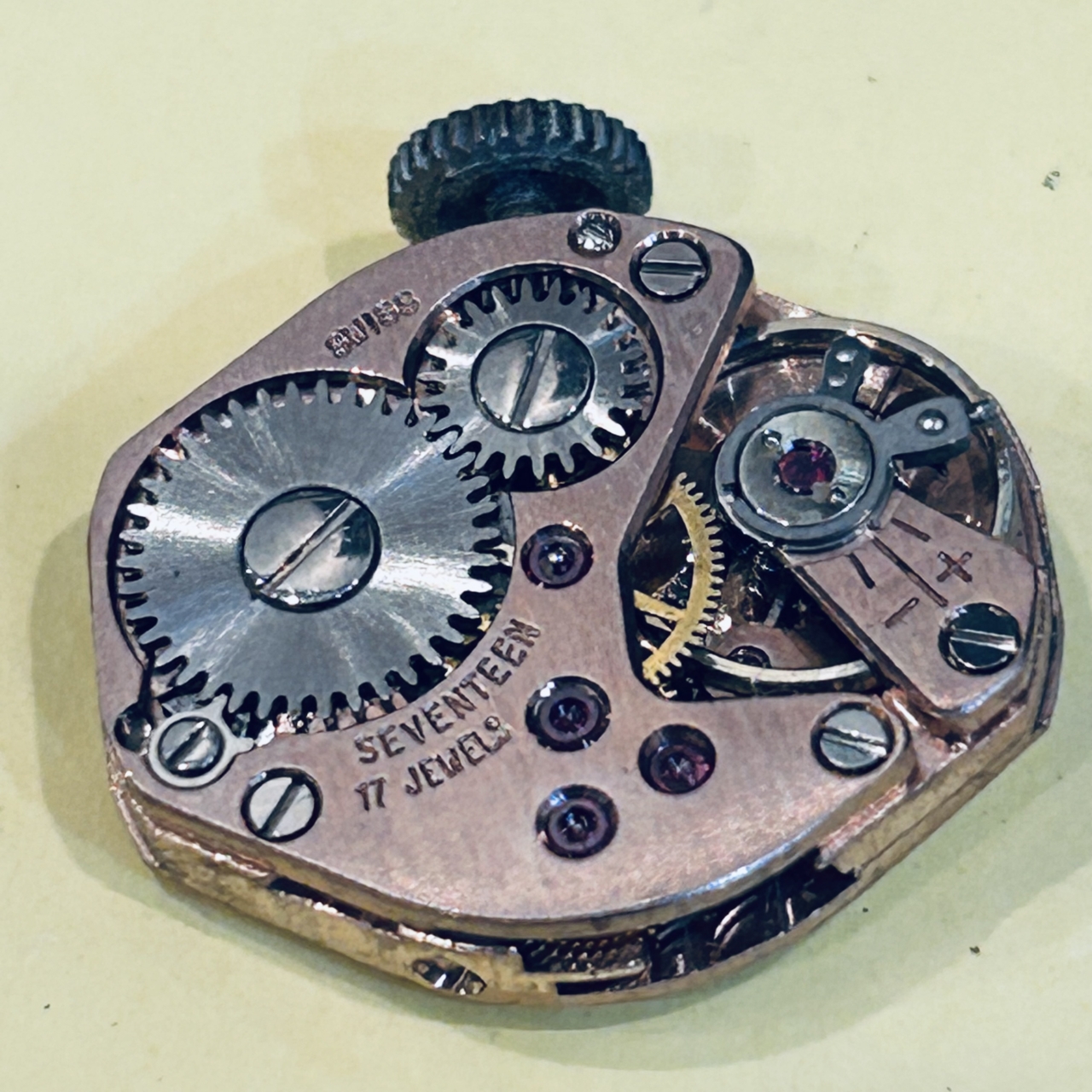 Ladies Vintage Felaris Manual Marcasite Watch Not Running As Is For Parts #69832 - Image 3