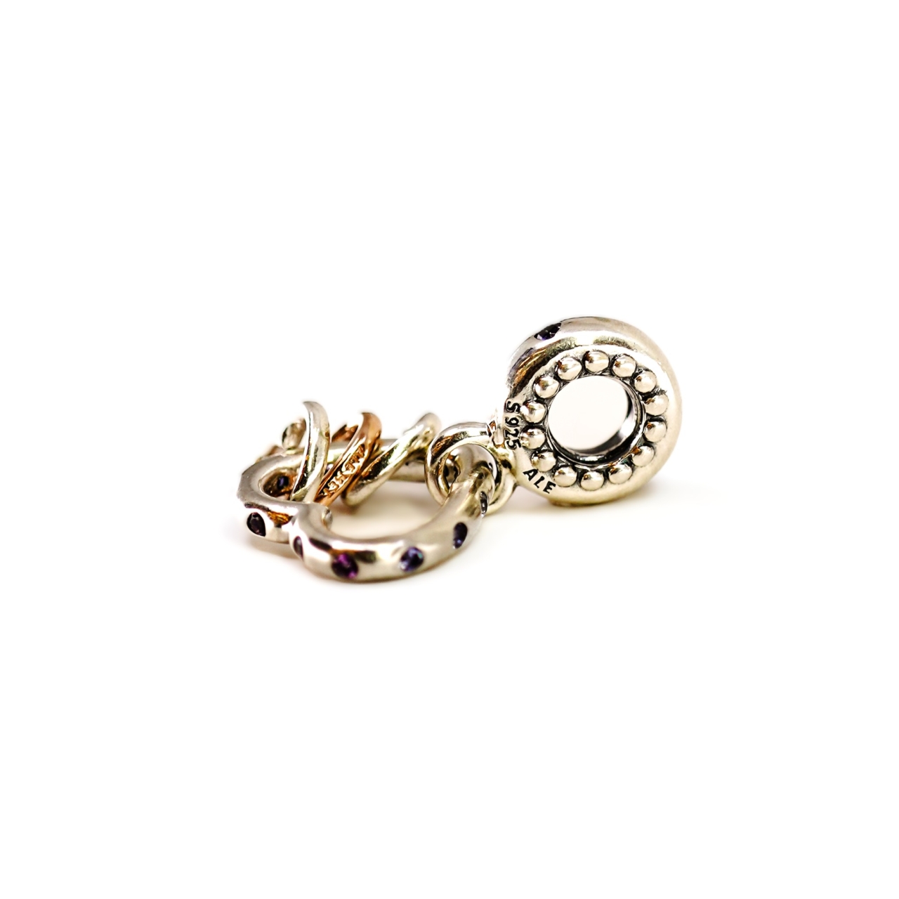 Pandora Sterling Silver Heart Full of Hearts Dangle Charm #69925 Pandora Sterling Silver Heart Full of Hearts Dangle Charm #69925 - Image 2