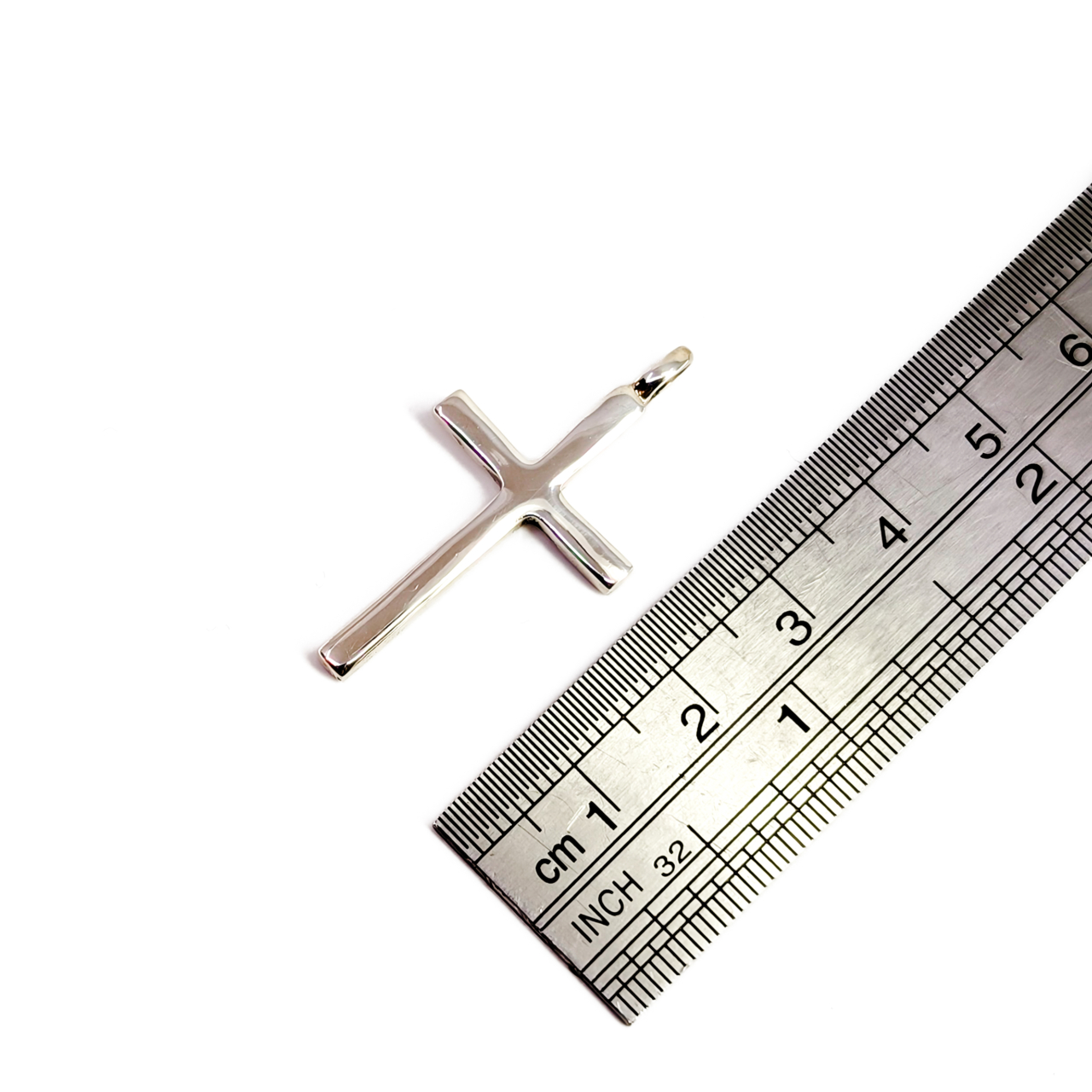 Sterling Silver Cross Pendant 35.6mm #69945 Sterling Silver Cross Pendant 35.6mm #69945 - Image 4