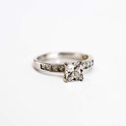 Sterling Silver Cubic Zirconia Ring Size N1/2 #69856