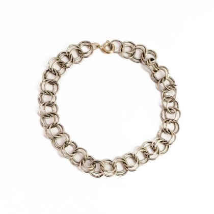 Sterling Silver Double Hoop Bracelet 16.5cm #69939