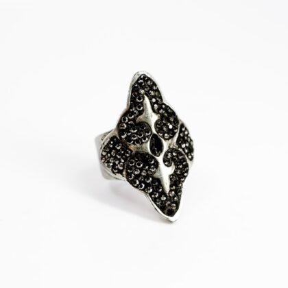 Sterling Silver Marcasite Statement Ring 32.5mm #69756