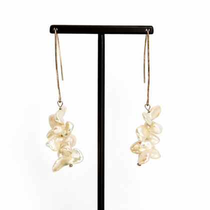 Sterling Silver Pearl Hook Earrings #69786