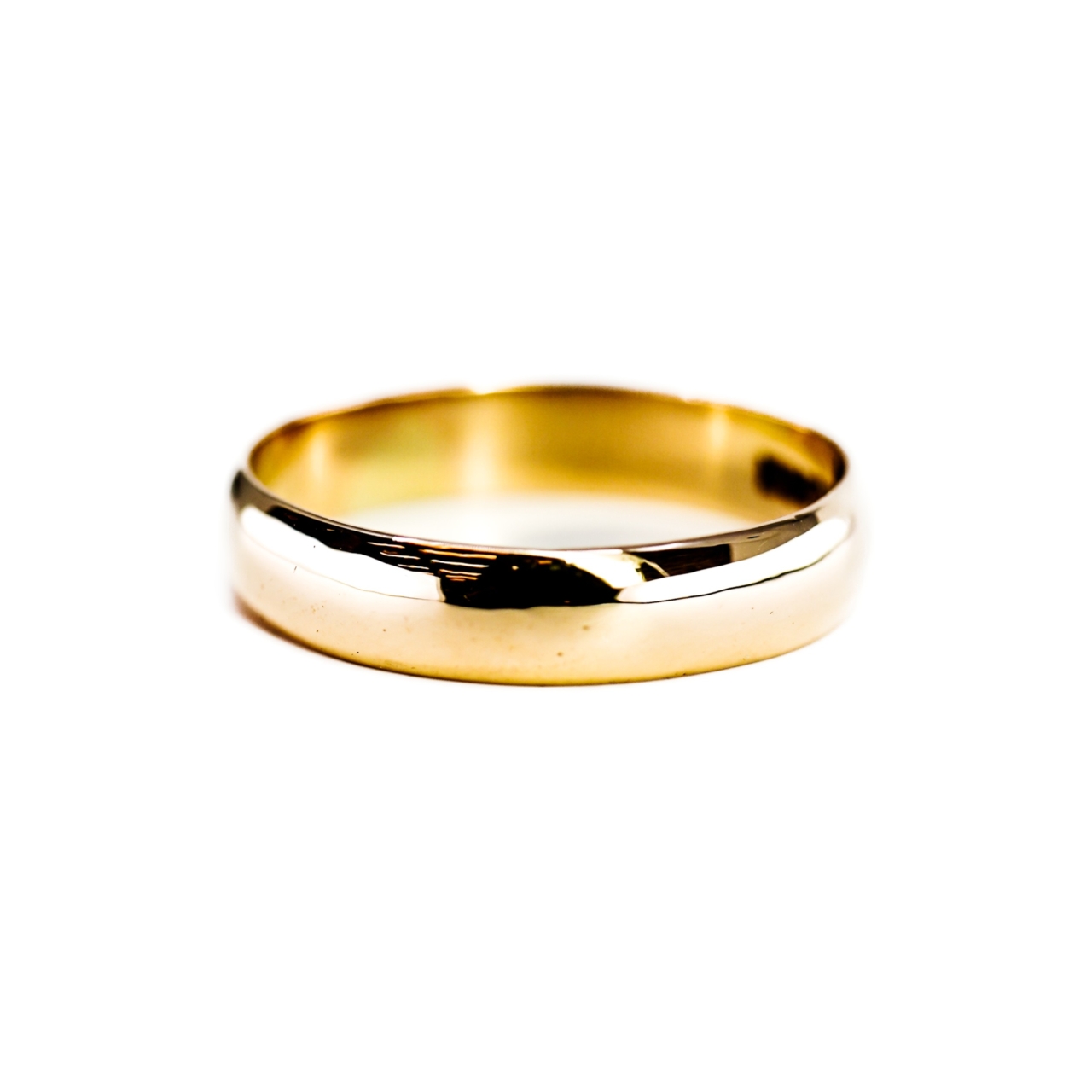 Vintage 9ct Yellow Gold 4.8mm Ring Band Size V1/2 #69449 Vintage 9ct Yellow Gold 4.8mm Ring Band Size V1/2 #69449 - Image 3