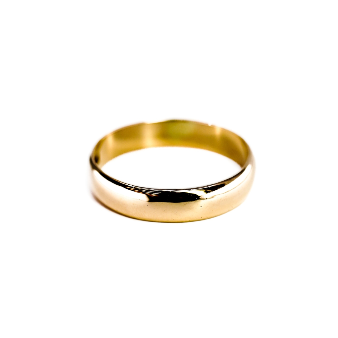 Vintage 9ct Yellow Gold 4.8mm Ring Band Size V1/2 #69449 Vintage 9ct Yellow Gold 4.8mm Ring Band Size V1/2 #69449 - Image 5