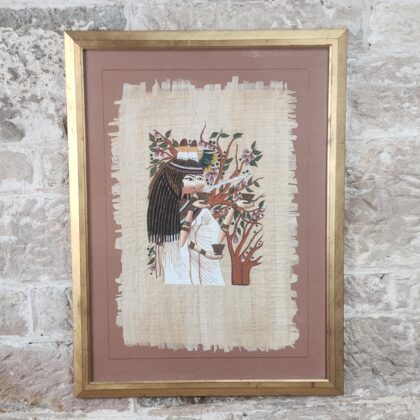 Vintage Egyptian Papyrus Painting Framed Under Glass 400 x 600mm #69720