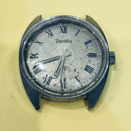 Vintage Zentra Watch 34mm Not Working No Band As Is - For Parts #69984