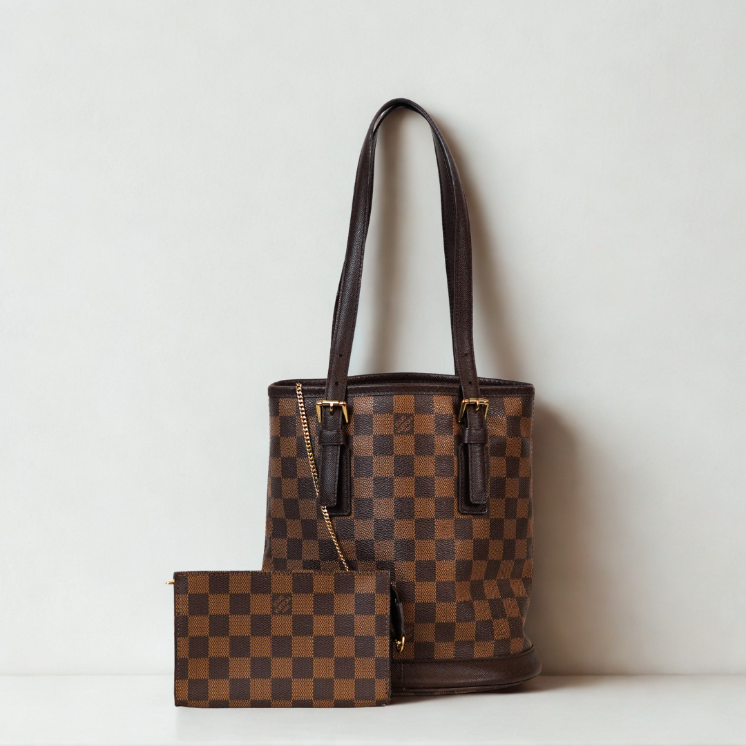 Louis Vuitton Marais Bucket Bag | Damier Ebene Canvas | AR0988 | 23 x 25 x 16cm #70402 Louis Vuitton Marais Bucket Bag | Damier Ebene Canvas | AR0988 | 23 x 25 x 16cm #70402