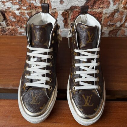 Louis Vuitton Stellar Monogram High Top Sneakers Size 36.5 #69612