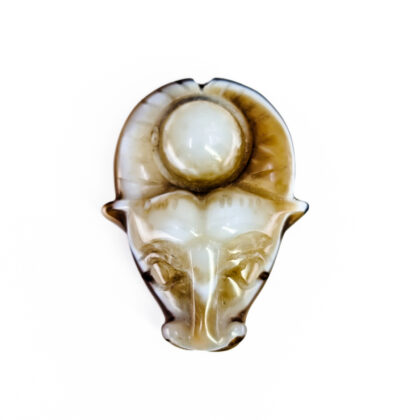 Chinese Carved Agate Amulet Pendant 4.7x3.2x1.6cm #46645