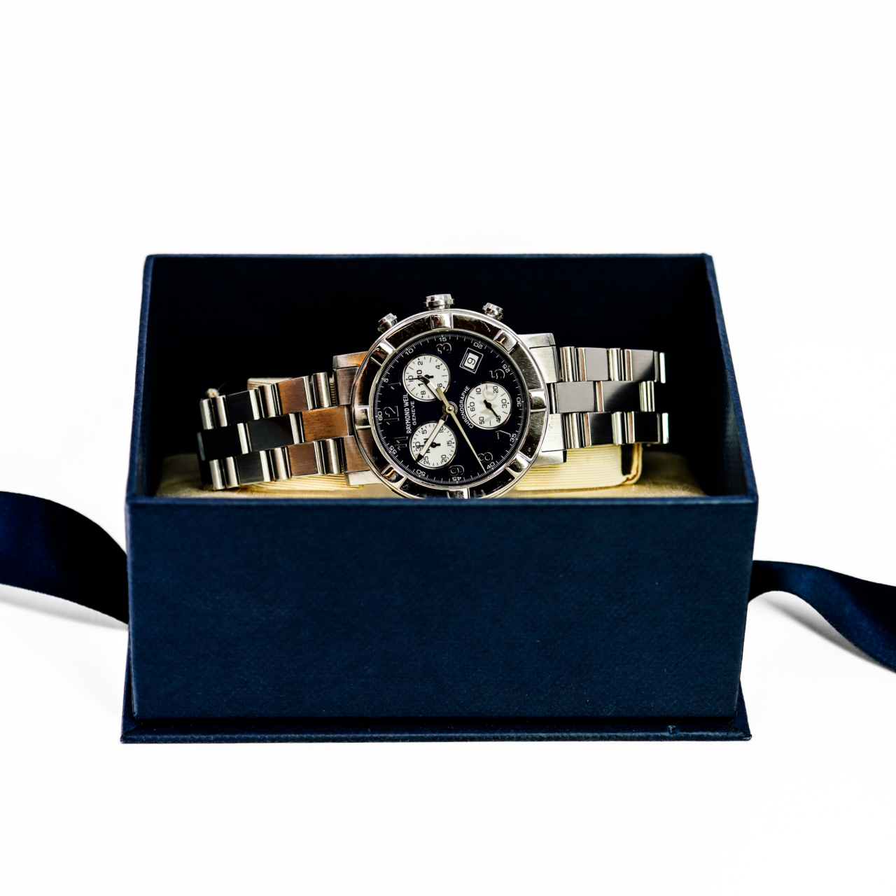Raymond Weil W1 5000 Chronograph Watch 38mm Stainless Steel Full Set #70085 Raymond Weil W1 5000 Chronograph Watch 38mm Stainless Steel Full Set #70085 - Image 10
