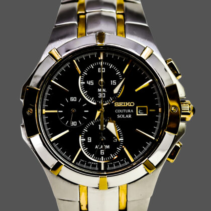 Seiko Coutura Solar V172-0AM0 Chronograph 41mm Watch #69713